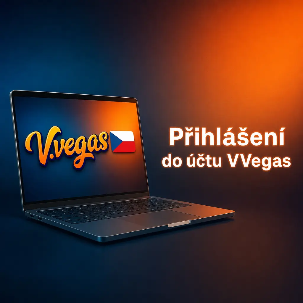 Přihlašovací stránka VVegas pro zadání e-mailu, hesla a ověřovacího kódu do účtu