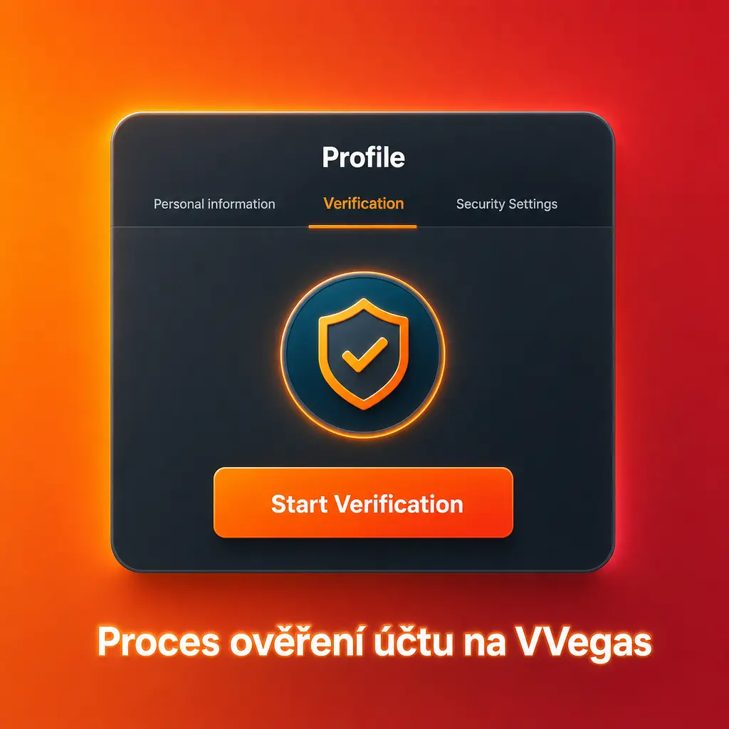 Proces ověření účtu na VVegas: nahrání dokladů totožnosti, adresy a platební metody do 48 hodin.