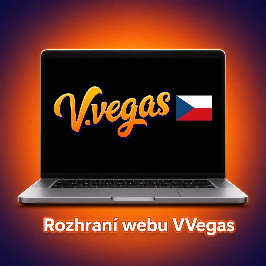 Tmavé rozhraní webu VVegas se zelenými a zlatými akcenty a záložkami Sport, Live, Casino a Můj účet