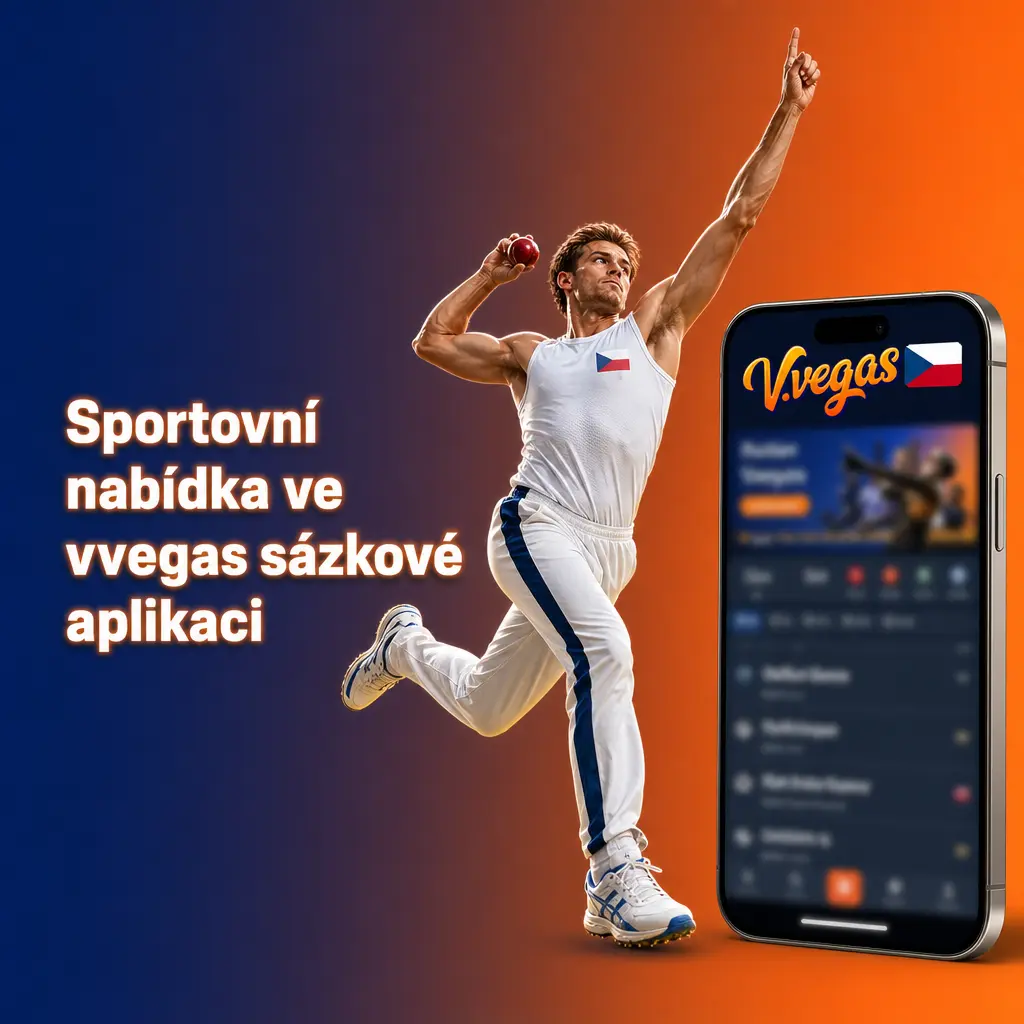 Sportovní nabídka ve vvegas aplikaci: LIVE a LINE sázky na fotbal, tenis, hokej, eSporty a další disciplíny