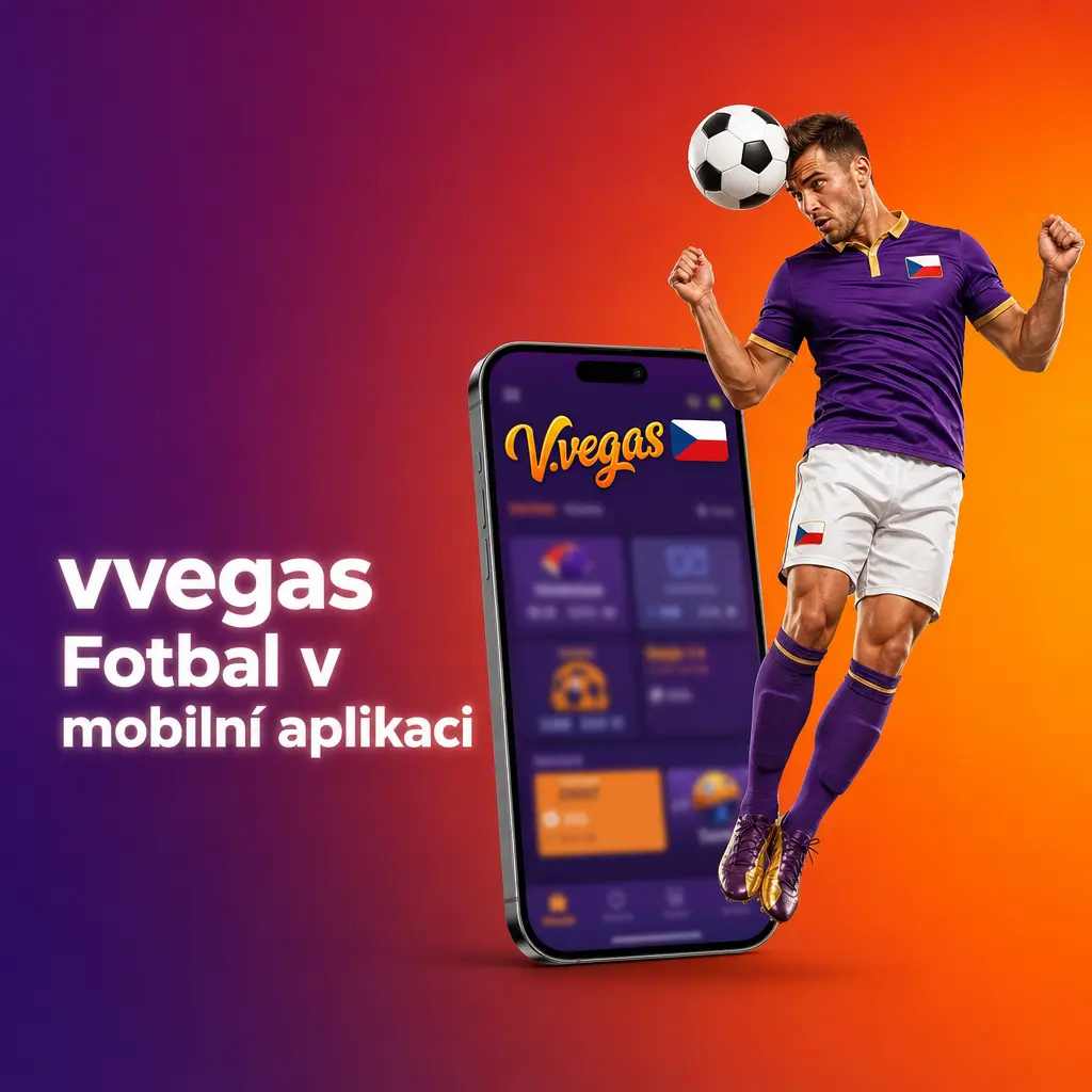 Mobilní aplikace vvegas se sekcí Fotbal pro sázení na Android a iOS zařízeních
