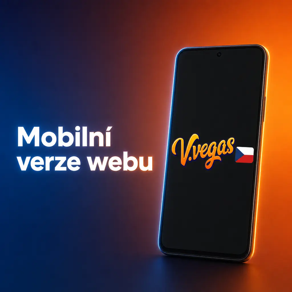 Mobilní verze webu VVegas se přizpůsobí obrazovce telefonu či tabletu bez nutnosti stahovat aplikaci