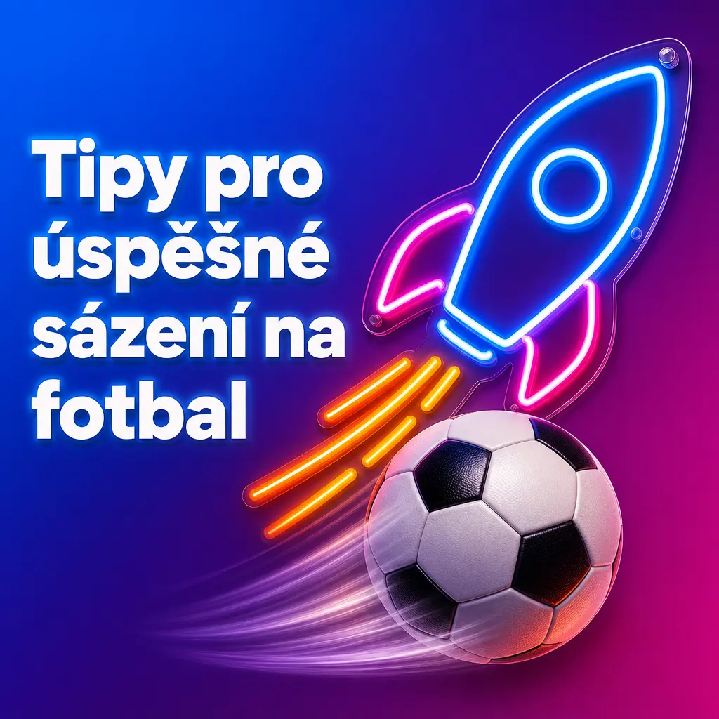Fotbalista kope do míče na trávníku, ilustrace tipů pro úspěšné sázení na fotbalová utkání.