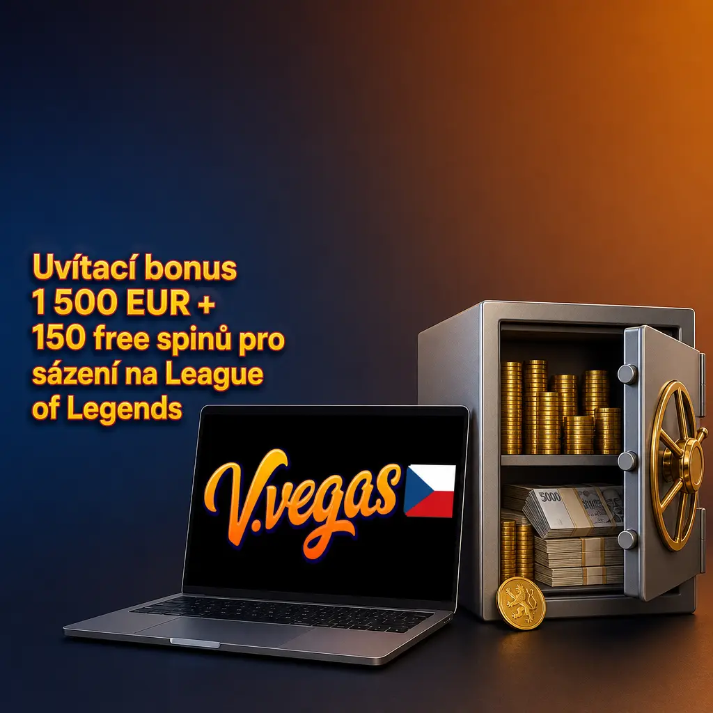 Uvítací bonus 1 500 EUR a 150 free spinů na vvegas pro sázení na League of Legends a eSporty