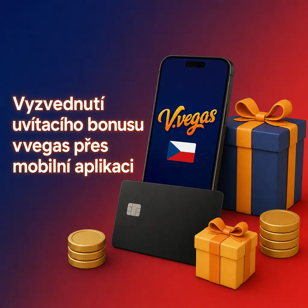 Vyzvednutí uvítacího bonusu vvegas přes mobilní aplikaci na iOS a Android s prvním vkladem